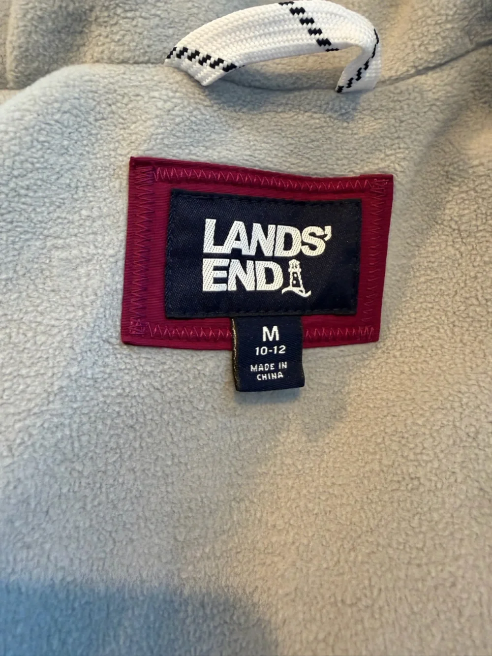 Lands’ End Youth Winter Ski Jacket Pink Purple Hooded Coat Size M (10-12) - Picture 5 of 5